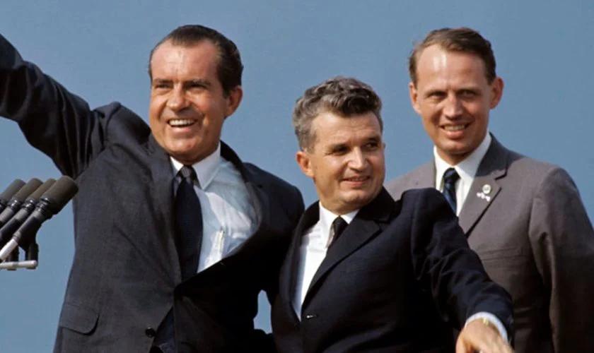 Ceaușescu și președintele SUA Richard Nixon