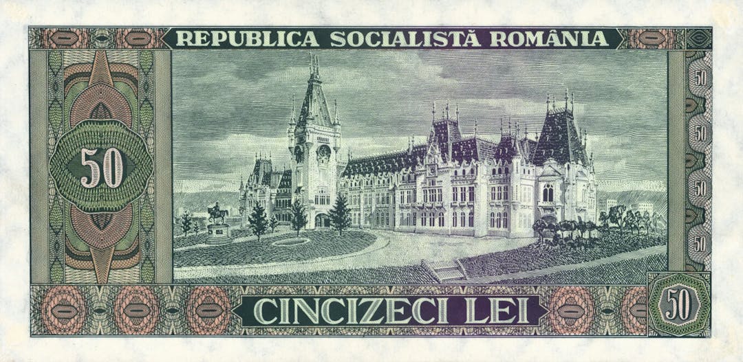 Bancnotă de 50 de lei din noua Republică Socialistă România