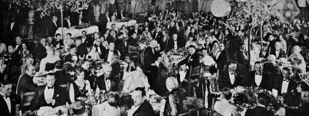 Primul banchet al Premiilor Academiei, pe 16 mai 1929, la hotelul Hollywood Roosevelt
