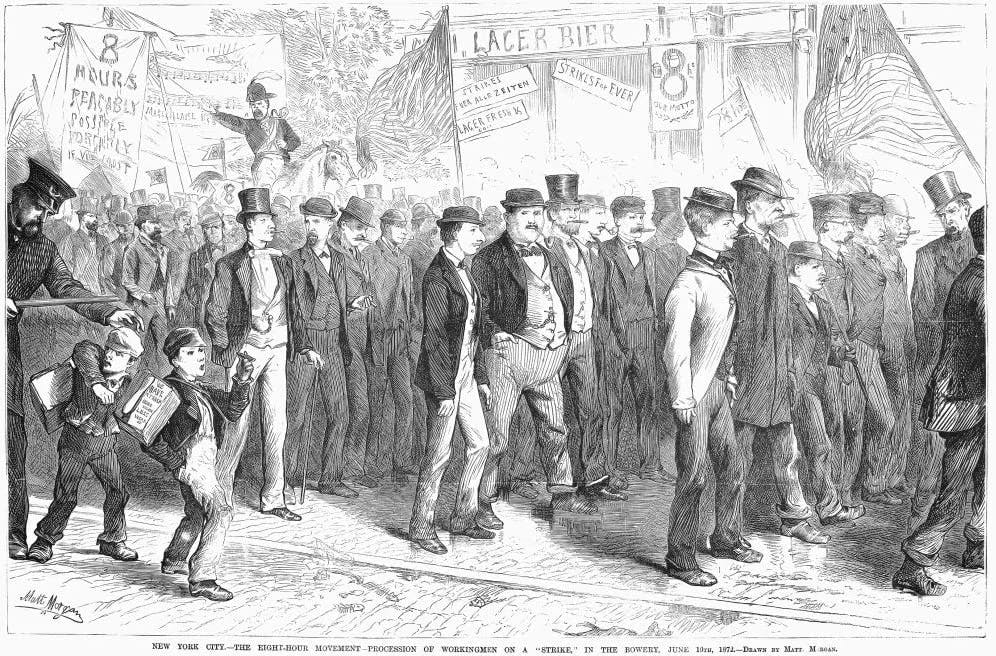 Reprezentare a manifestațiilor din 1872