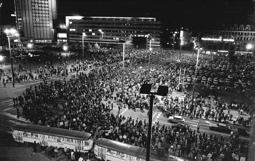 Protest din cadrul revoluției pașnice(Liepzig, 16 octombrie 1989)