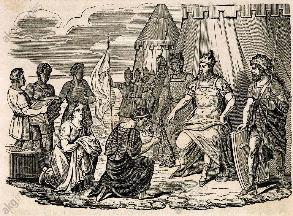 Romulus Augustulus predând însemnele imperiale lui Odoacru