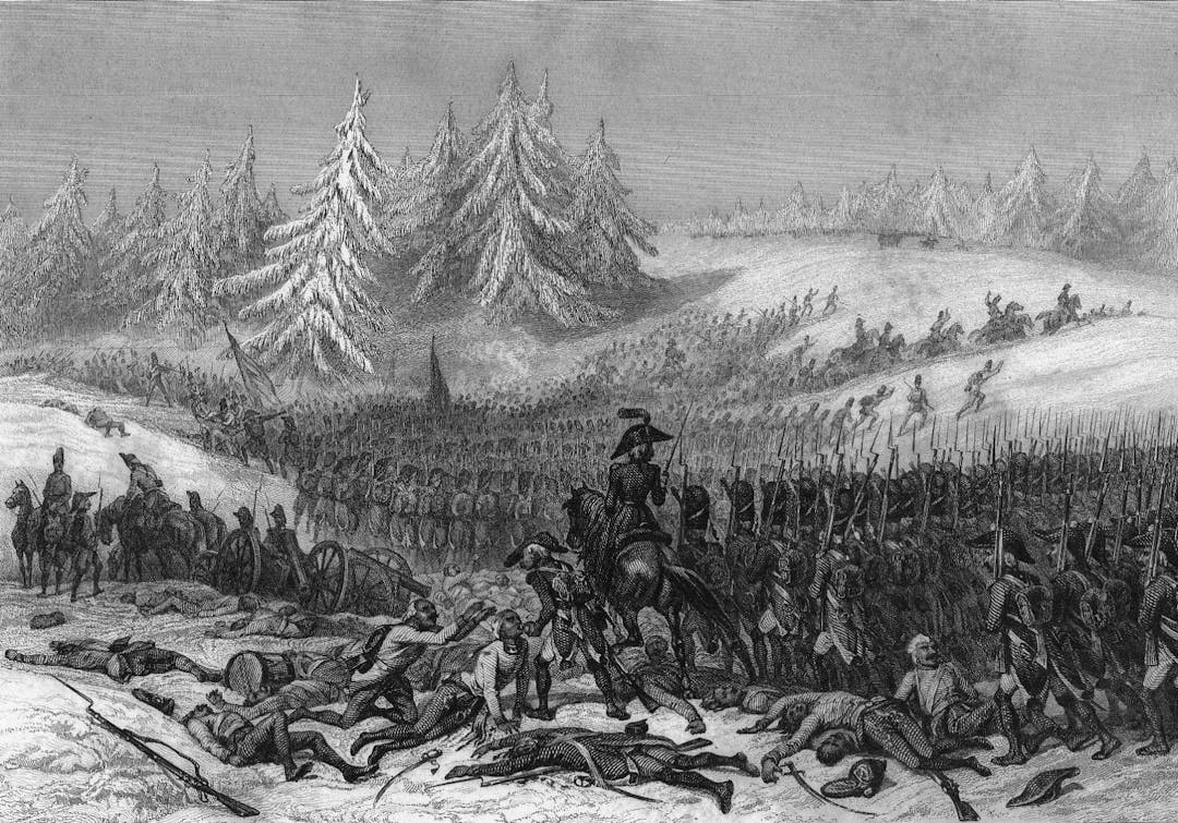Reprezentare a bătăliei de la Hohenlinden(de Raffet și Breyer)