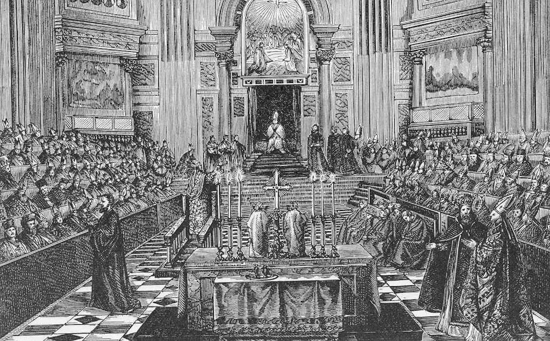 Conciliul Vatican I prezidat de Pius al IX-lea