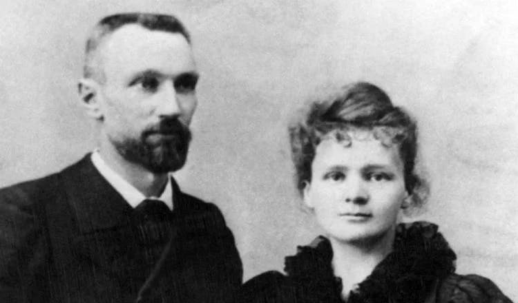 Marie Curie și soțul ei Pierre Curie